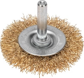 Щетка обдирочная для дрели Kranz KR-91-1248 дисковая витая проволока, 50мм