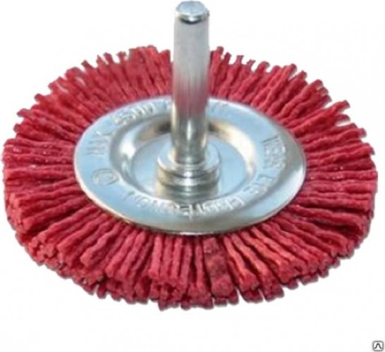 Щетка обдирочная для дрели ПРАКТИКА радиальная нейлоновая D-63 мм , хвост 6 мм 773-460 773-460