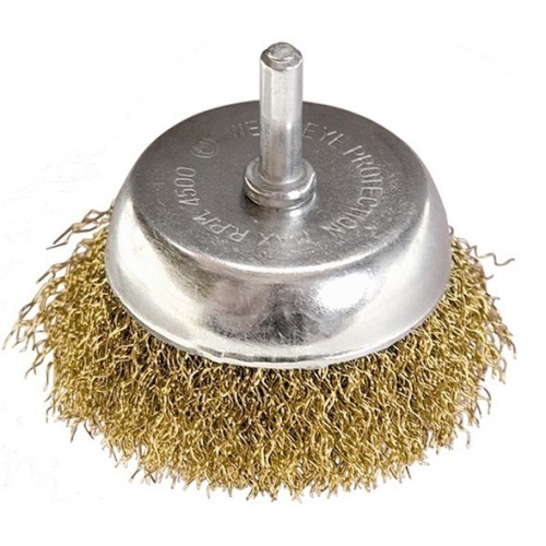 Щетка обдирочная для дрели MATRIX 50 мм "чашка" со шпилькой, витая проволока 74475