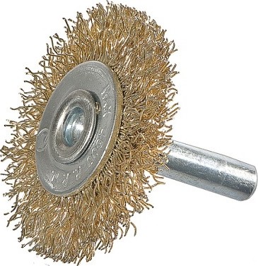 Щетка обдирочная для дрели Sturm 5 240 605 радиальная мягк., латун.волн.проволока 5240605