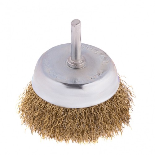 Щетка обдирочная для дрели MATRIX 75 мм "чашка" со шпилькой, витая проволока 74478