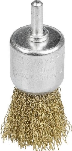 Щетка обдирочная для дрели STAYER MAXClean кистевая витая проволока 0,3мм, 30мм, 35113-30
