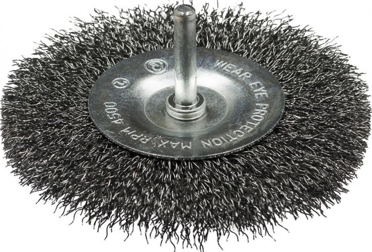 Щетка обдирочная для дрели Профоснастка № 597 Эксперт хв 6 мм D63 мм дисковая, нерж. 20907003