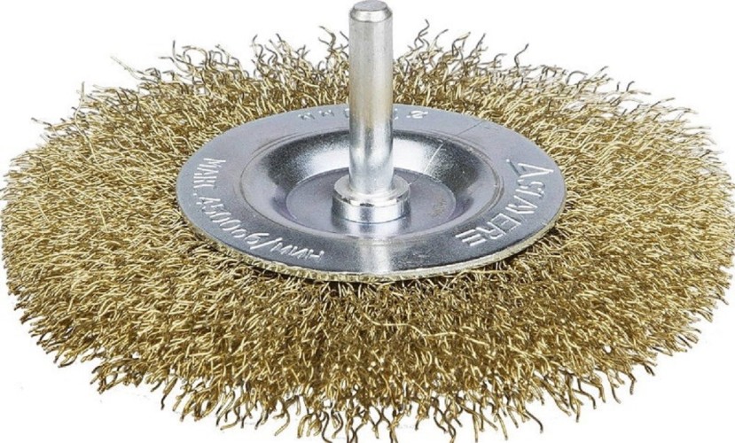Щетка обдирочная для дрели STAYER PROFESSIONAL дисковая витая проволока 0,3мм, 100мм 35114-100_z01