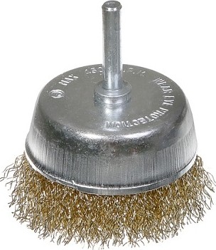 Щетка обдирочная для дрели Sturm 5 240 902 чашеобразная мягк., латун.волн.проволок. 5240902