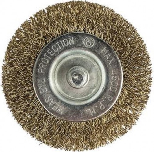 Щетка обдирочная для дрели ПРАКТИКА радиальная мягкая D-75 мм , хвост 6 мм 032-553 032-553 - изображение 3