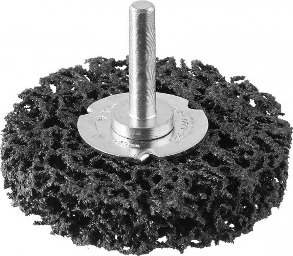 Щетка обдирочная для дрели ЗУБР ПРОФЕССИОНАЛ нейлоновая проволока с абразивным покрытием, с отк 35162-050_z01