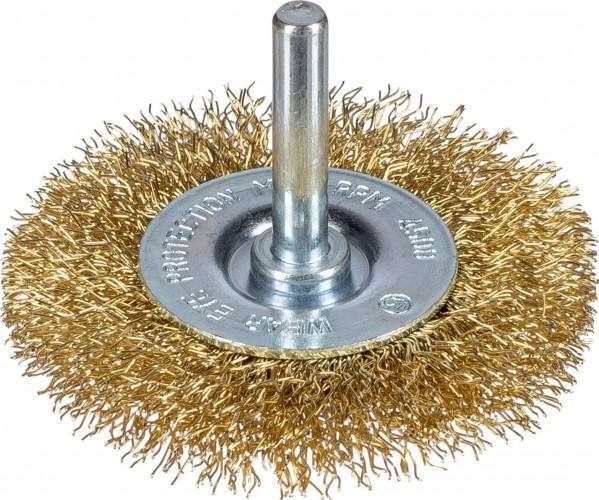 Щетка обдирочная для дрели Профоснастка № 847 хв 6 мм D75 мм дисковая, гофриров. сталь 20212047