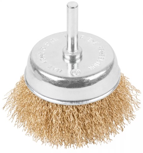 Щетка обдирочная для дрели Cutop Profi тип "Чашка" витая проволока 0,3 мм, 75 мм 82-535