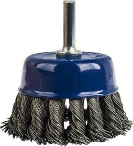 Щетка обдирочная для дрели ПРАКТИКА чашеобразная витая D-75 мм , хвост 6 мм 032-560 032-560 - изображение 2