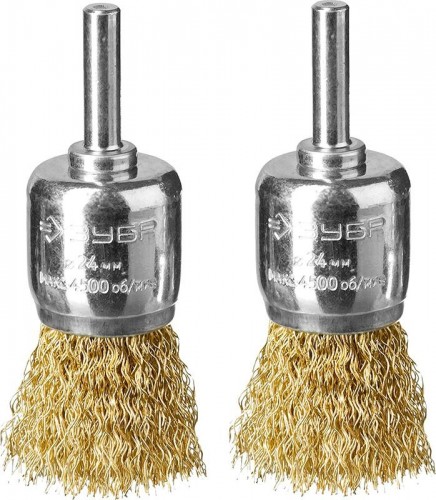 Щетка обдирочная для дрели ЗУБР ПРОФЕССИОНАЛ набор щеток кистевых витая проволока 0,3мм, 24мм,  35225-24-H2_z02