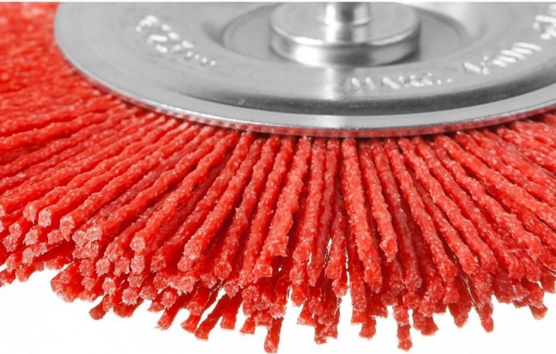 Щетка обдирочная для дрели ЗУБР ПРОФЕССИОНАЛ нейлоновая проволока с абразивным покрытием, 75мм 35161-075_z02 - изображение 2