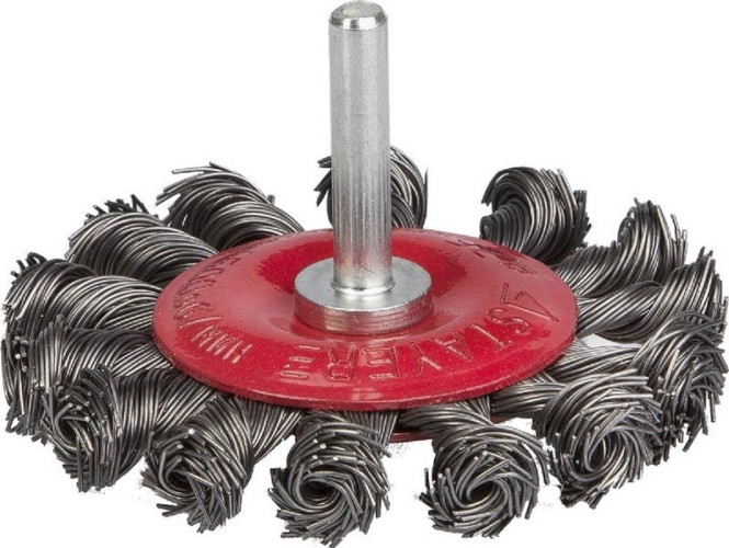 Щетка обдирочная для дрели STAYER PROFESSIONAL дисковая проволока 0,5мм, 75мм 35115-075_z01