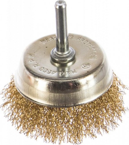 Щетка обдирочная для дрели Sturm 5 240 901 чашеобразная мягк., латун.волн.проволок. 5240901