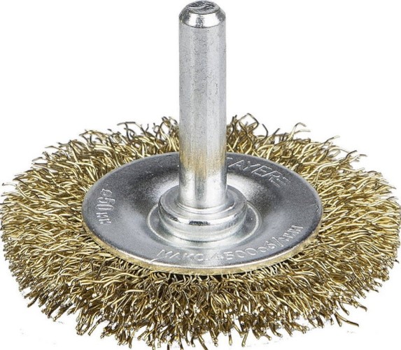 Щетка обдирочная для дрели STAYER PROFESSIONAL дисковая витая проволока 0,3мм, 50мм 35114-050_z01