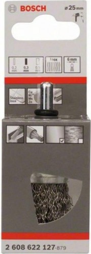 Щетка обдирочная для дрели BOSCH кистевая D-25 мм 2608622127 - изображение 2