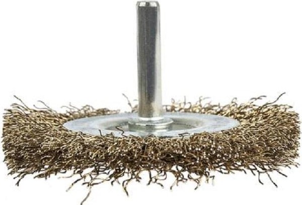 Щетка обдирочная для дрели ПРАКТИКА радиальная мягкая D-75 мм , хвост 6 мм 032-553 032-553 - изображение 2