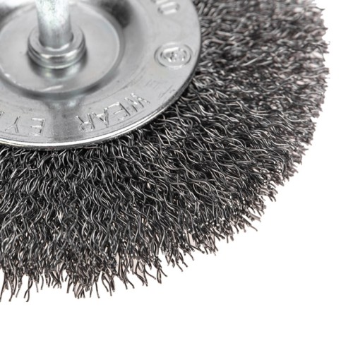 Щетка обдирочная для дрели Kranz KR-91-1246 дисковая витая проволока, 100мм - изображение 3