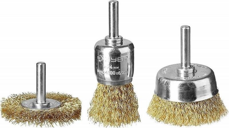 Щетка обдирочная для дрели ЗУБР ПРОФЕССИОНАЛ набор щеток витая проволока 0,3мм, 24/50/50мм, 3шт 3530-H3_z02