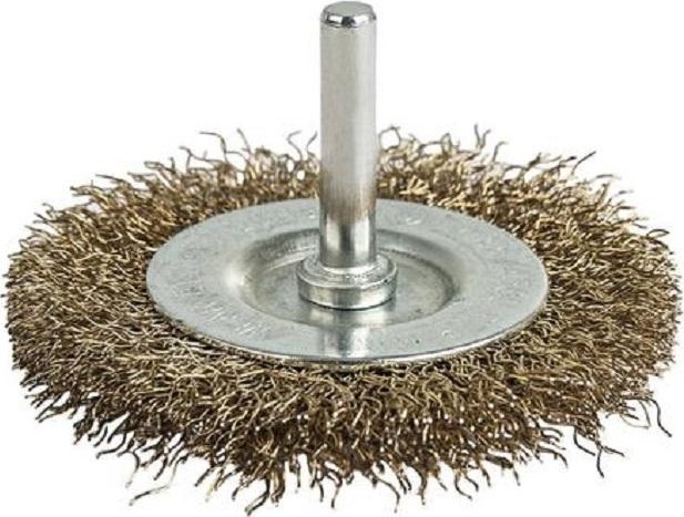 Щетка обдирочная для дрели ПРАКТИКА радиальная мягкая D-75 мм , хвост 6 мм 032-553 032-553