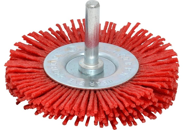 Щетка обдирочная для дрели Cutop Profi тип "Плоская" нейлон, 75 мм 82-544