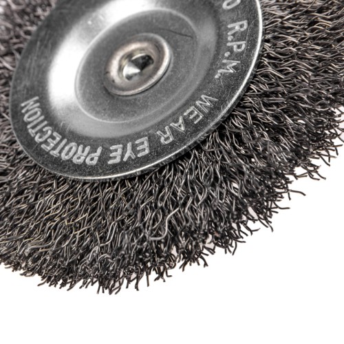 Щетка обдирочная для дрели Kranz KR-91-1245 дисковая витая проволока, 75мм - изображение 3