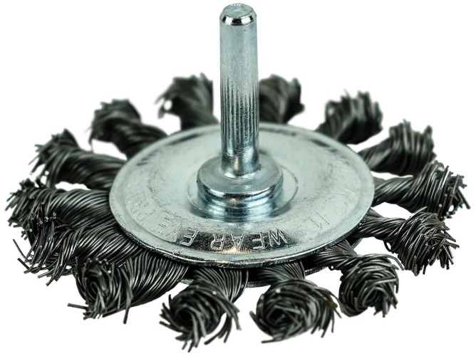 Щетка обдирочная для дрели BERGER BG1734 витая сталь 0.5 мм, d 75 мм, хвостовик 6 мм - изображение 2
