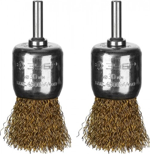 Щетка обдирочная для дрели ЗУБР ПРОФЕССИОНАЛ набор щеток кистевых витая проволока 0,3мм, 30мм,  35225-30-H2_z02