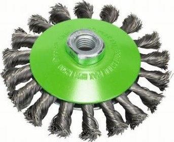 Щетка обдирочная для УШМ BOSCH коническая INOX D-115 мм М14 2608622109