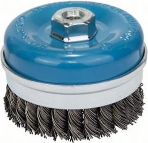Щетка обдирочная для УШМ BOSCH чашеобразная D-100 мм М14 витая усиленная 1608614002
