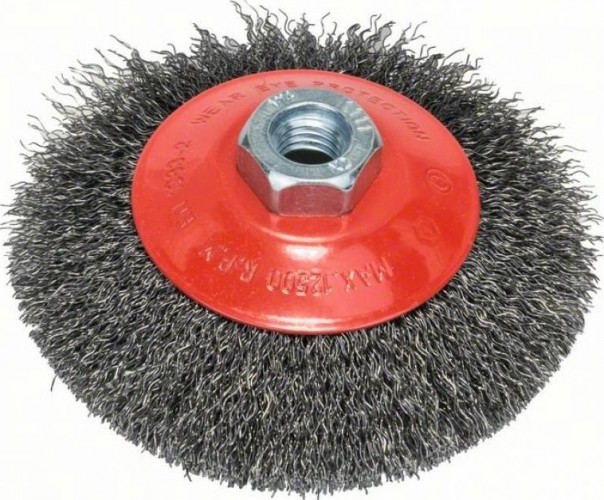 Щетка обдирочная для УШМ BOSCH коническая D-115 мм М14 2608622101