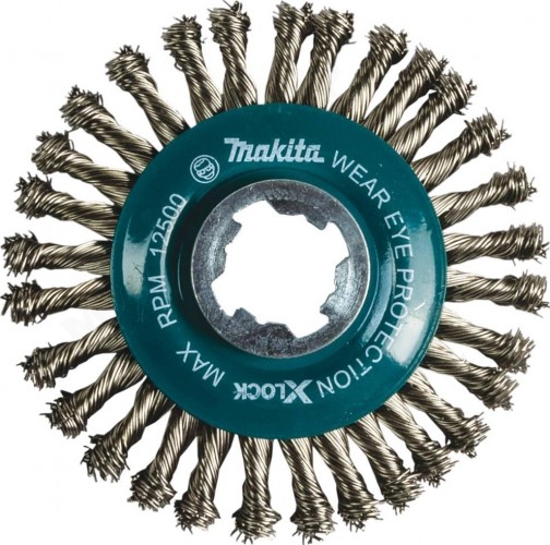 Щетка обдирочная для УШМ MAKITA D-73411 проволочная дисковая x-lock d115 мм.