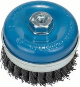Щетка обдирочная для УШМ BOSCH чашеобразная D-100 мм М14 витая усиленная 2608622010