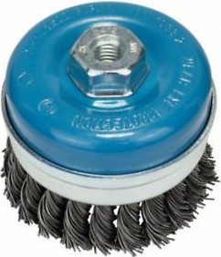 Щетка обдирочная для УШМ BOSCH чашеобразная D-90 мм М14 витая усиленная 1608614000