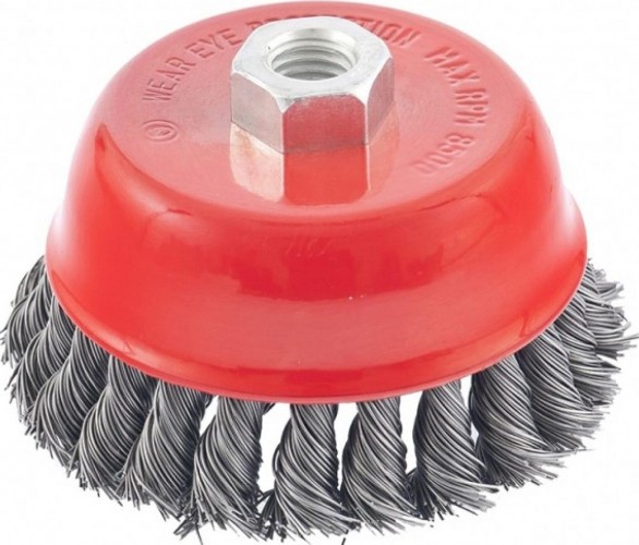 Щетка обдирочная для УШМ MATRIX чашеобразная, D-100хМ14 74628
