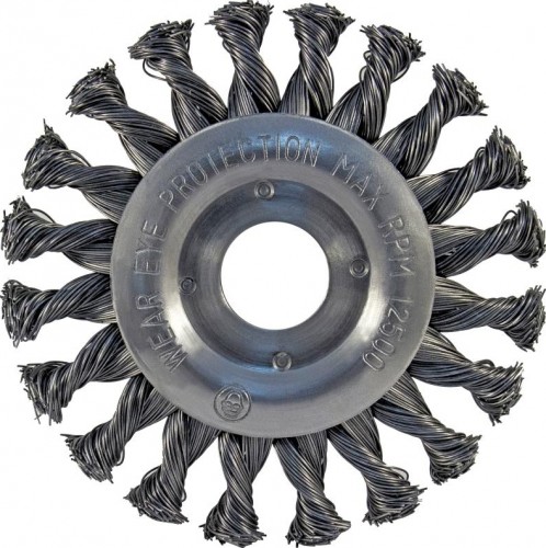 Щетка обдирочная для УШМ D.BOR круглая METAL Standard D-150 х 22.2  витая (арт. D22-MS-150-222-050) D22-MS-150-222-050