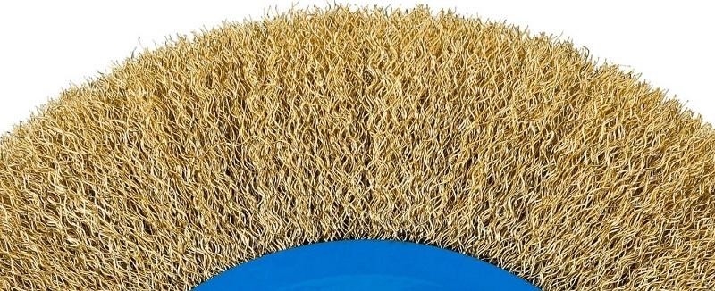 Щетка обдирочная для заточного станка ЗУБР ПРОФЕССИОНАЛ дисковая для витая латунирован проволока 0,3мм, 12 35186-125_z01 - изображение 2