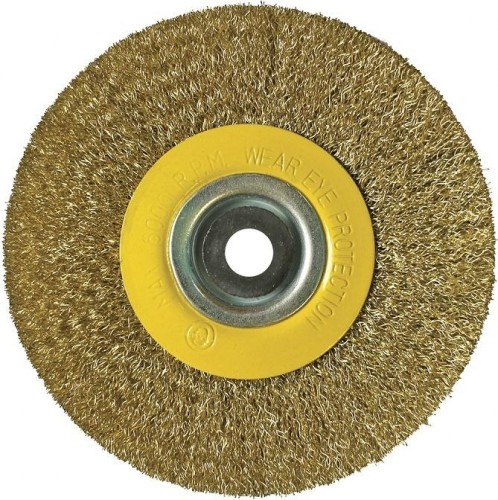 Щетка обдирочная для заточного станка Biber 70 979 дисковая 150мм с переходниками тов-076224