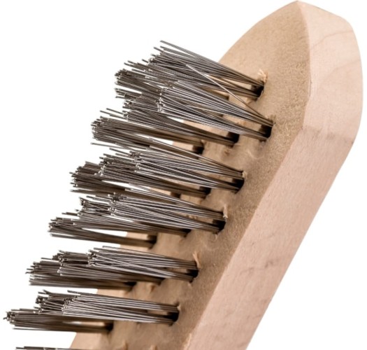 Щетка Профоснастка № 666 Эксперт SS 3х -рядная, деревянная ручка (нерж) 0,3 20401041 - изображение 2