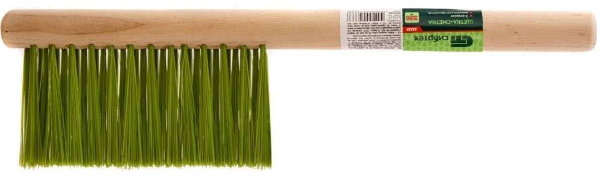 Щетка СИБРТЕХ 3 3-рядная, 320 мм, деревянная ручка// 84632