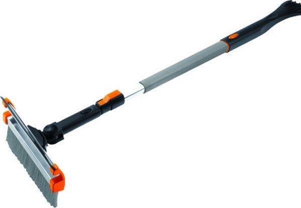 Щетка-сметка для снега со скребком STELS и водосгоном телескопическая, поворотная голова 55299 55299