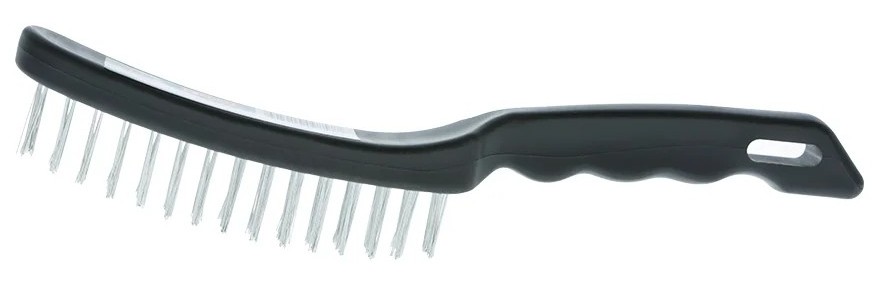 Щетка СОЮЗ 9011-02-04С 4-х рядная, оцинкованная стальная щетина, пласт. р