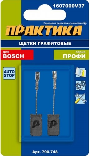 Щетка угольная ПРАКТИКА 790-748 графитовая для bosch (аналог 1607000v37) - изображение 2
