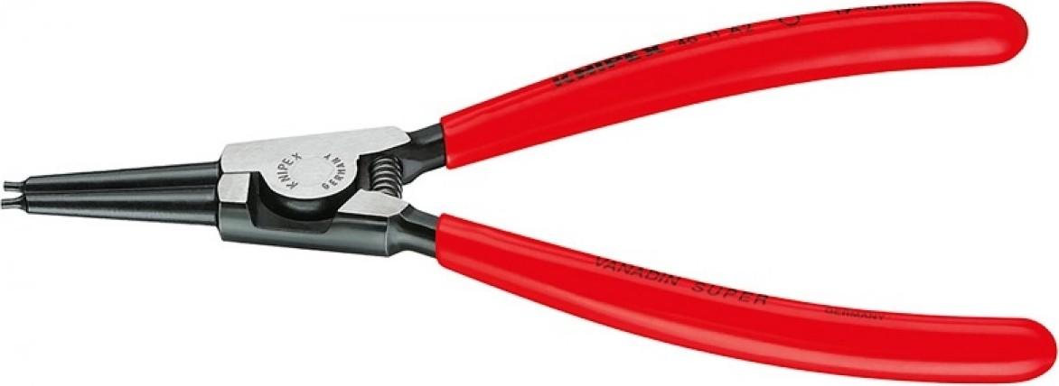 Щипцы KNIPEX KN-4611A4SB для внешних стопорных колец, прямые губки, ø 85-14