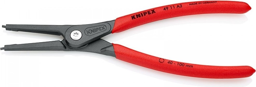 Щипцы KNIPEX KN-4911A4SB прецизионные для внешних стопорных колец