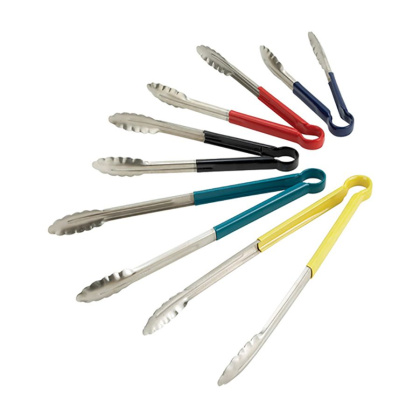 Щипцы универсальные металл/силикон 240 мм, цвет в ассортименте
