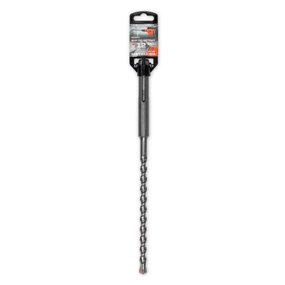 Бур по бетону SDS-max METALLICA Ultra 12х340/200 мм, Х-напайка, 2 спирали