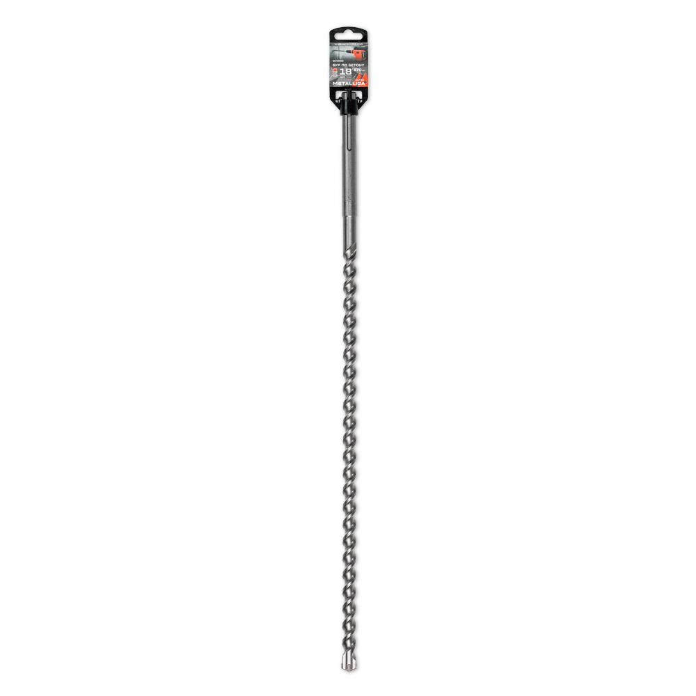Бур по бетону SDS-max METALLICA Ultra 18х670/530 мм, Х-напайка, 2 спирали