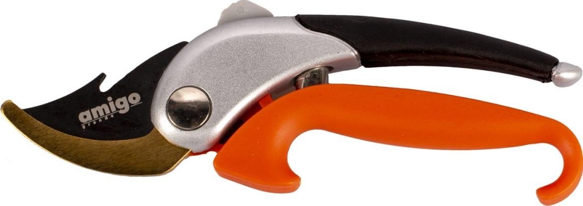 Секатор Amigo плосткостной, два положения открытия лезвие из стали sk-5 76412