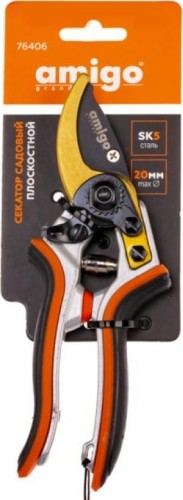 Секатор Amigo плосткостной лезвие из стали sk-5 76406 - изображение 2